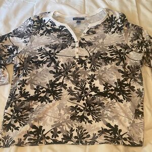 Karen Scott Floral Blouse 2X